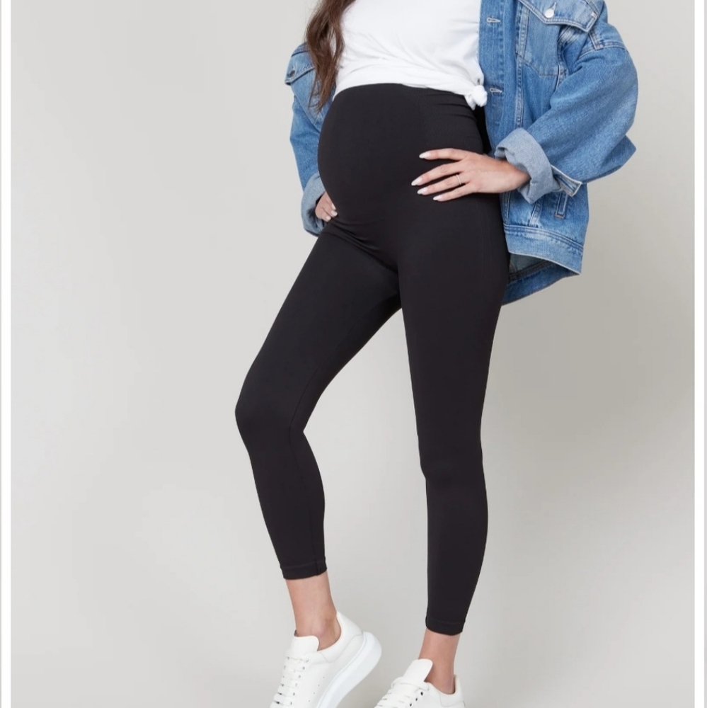 SPANX MAMA LOOK AT ME NOW SEAMLESS MATERNITY LEGGINGS M $75